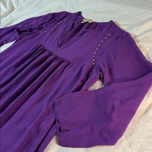 Michael Kors Vibrant Purple Blouse with Stud Details